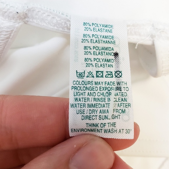 ASOS White High Waist One Piece NWOT Swimsuit - Picture 4 of 5